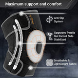 DR. BRACE ELITE Knee Brace with Side Stabilizers & Patella Gel Pads for Maximum Knee Pain Support and fast recovery for men and women-Please Check How To Size Video (XXL, Mercury)