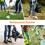 2-Pack Extra Long Grabber Reacher, 32" Foldable Trash Picker Grabber with Strong Magnetic Tip, 360° Rotating Head Trash Gripper, Trash Claw Grabber Tool,Hand Grabber for Reaching(Orange)