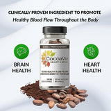 CocoaVia Heart & Brain Supplement, 30 Day, Cocoa Flavanol Extract, Memory & Circulation Booster, Nitric Oxide, Boost Oxygen & Energy, Plant Based, Gluten Free, Vegan, 60 Capsules