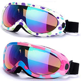 Rngeo Ski Goggles, Pack of 2, Snowboard Goggles for Kids, Boys & Girls, Youth, Men