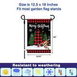 Pating Seasonal Garden Flags Set of 12 Double Sided 12 x 18 Inch Yard Flags, Small Garden Flags for Outside, Fall Winter Halloween Christmas Outdoor Flags, Holiday Garden Flags for All Seasons