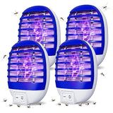 4 Pack Plug in Bug Zapper Indoor for Flying Insect Mosquito, Electronic Mosquito Zapper Gnat Traps with LED Light for Patio
