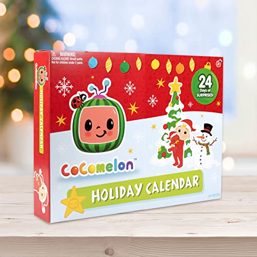 CoComelon 2023 Holiday Advent Calendar, 24 Piece Christmas Toy Playset - Set Includes Articulated Character Figures & Accessories - Features JJ, Cody and More! - Gift for Toddlers Kids Preschoolers