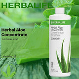 Herbalife Herbal Aloe Concentrate Pint: Original Flavor 16 FL Oz (473 ml) for Digestive Health with Premium-Quality Aloe, Gluten-Free, 0 Calories, 0 Sugar, Naturally Flavored