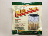 Flies Be Gone Fly Trap - Disposable Non Toxic Fly Catcher - Made in USA - Natural Bait Trap for Patios, Ranches. Easy to Use Outdoor Fly Trap, Keeps Flies from Coming Indoors (6 Pack)