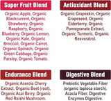 Organic Reds Superfood Powder. Best Tasting Organic Red Juice Super Food with 25+ All Natural Ingredients and Polyphenols. Vital for Max Energy and Detox. Raspberry, Elderberry, Beetroot