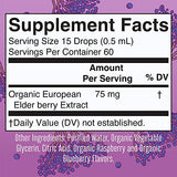 MaryRuth's | USDA Organic Elderberry Liquid Drops for Kids Ages 4-13 | Elderberry Extract | Immune Support & Overall Health | Blueberry + Raspberry | Vegan | Non-GMO | 30 mL