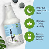 Magnesium Oil Spray - Large 32oz Size - Extra Strength - 100% Pure for Less Sting - Less Itch - Essential Mineral Source - Made in USA - Refill Only - Sprayer Not Included