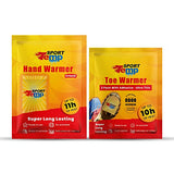 Hand & Toe Warmers - Variety Pack, 30 Pairs Hand Warmers, 10 Pairs Toe Warmers with Adhesive - Safe, Easy, All Natural - Air Activated, Body, Hands & Toes -Odorless Hot Hand & Toe Warmer - Sport Temp