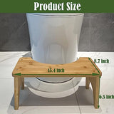 Bamboo Toilet Stool for Adults,7" Poop Stool for Bathroom, Toilet Potty Stool with Non-Slip Mat for Adults Children, Healthy Portable Toilet Potty Stool, Toilet Stool Squat Adult, Healthy Gifts