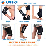 FreezeSleeve Ice & Heat Therapy Compression Sleeve- Reusable, Flexible Gel Hot/Cold Pack, 360 Coverage for Knee, Elbow, Ankle, Wrist- Hot Pink, Small