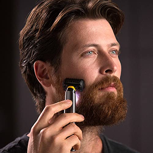 MicroTouch SOLO Titanium, Rechargeable Beard & Body Razor that Trims, Edges, Shaves, and Grooms