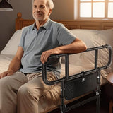 2024 New Bed Rails for Elderly Adults - Upgraded Adjustable Heights & Extendable Bed Side Rail, Foldable Bed Assist Bar, Heavy Duty for Senior & Surgery Patients, Fits King, Queen, Full, Twin