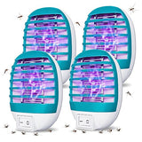 4 Pack Plug in Bug Zapper Indoor for Flying Insect Mosquito, Electronic Mosquito Zapper Gnat Traps with LED Light for Patio, Bedroom, Kitchen, Office