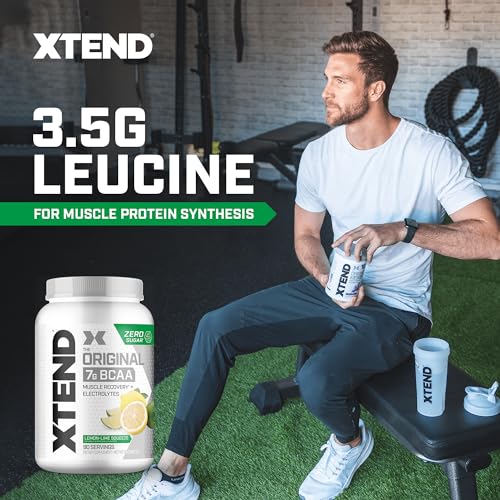 XTEND Original BCAA Powder Lemon Lime Squeeze | Sugar Free Post Workout Muscle Recovery Drink with Amino Acids | 7g BCAAs for Men & Women | 90 Servings