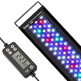 hygger Auto On Off LED Aquarium Light, Full Spectrum Fish Tank Light with LCD Monitor, 24/7 Lighting Cycle, 7 Colors, Adjustable Timer, IP68 Waterproof, 3 Modes for 30"-36" Freshwater Planted Tank