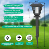 2 Pack Solar Bug Zapper Outdoor Solar Mosquito Zapper Powered Bug Zapper LED Mosquito Killer Light Lamp for Indoor and Garden Use