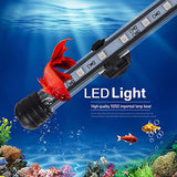 MQ 20 in Submersible LED Aquarium Light, 3.5W Color Changing Fish Tank Light with Remote Control, IP68 Crystal Glass 24 LEDs Lights Bar, for Fish Tank 25-30 inch