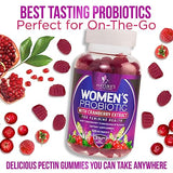Probiotics for Women Gummy with Cranberry, 3 Billion CFU Guaranteed with 6 Diverse Strains, Womens Probiotic Gummies for Digestive, Vaginal pH, Urinary & Immune Health Support, Non-GMO - 120 Gummies
