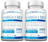 Omega-3MD - Fish Oil EPA & DHA - Improve Cardiovascular, Cognitive, and Joint Health - 1 Bottle Supply