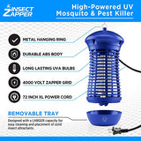 Livin’ Well Blue Bug Zapper Indoor Outdoor - 4000V High Powered Electric Mosquito Zapper Home Patio, 1,500 Sq Ft Range Fly Zapper Mosquito Trap,18W UVA Bulb Mosquito Killer Lamp Insect Bug Light