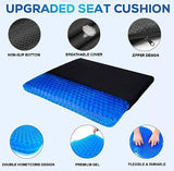 Gel Seat Cushion - Non-Slip Egg Seat Cushion Chair Pads - Office Chair Car Seat Cushion for Sciatica & Back Pain Relief - Coccyx Cushion for Home, Wheelchair, Computer, Desk Chair, Truck