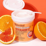 NATURE WELL 2.0 Vitamin C Brightening Moisture Cream for Face, Body, & Hands, Visibly Enhances Skin Tone, Helps Improve Overall Texture & Provides Lasting Hydration, 16 Oz (Packaging May Vary)
