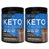 Keto Science Ketogenic Meal Shake, Energy Boosting MCTs, Supports Weight Loss, Keto and Paleo Friendly, Chocolate Cream Flavor, 28 Servings,1.28 Pound (Pack of 2)