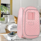 Smartmak Portable Sauna Tent, Foldable One Person Full Body Spa for Detox Therapy Without Steamer - LightPink