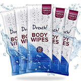 Luxury Rinse Free No Alcohol Shower Wipes for Elderly, Bedridden & Adults | 9" x 9" | No Hassle No Water Disposable Bathing & Cleansing Body Wipes | Microwavable Bath Sponges & Wet Wipes (60 Pack)