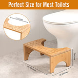 iFedio Toilet Stool, Poop Stool,Bamboo 7 Inch Toilet Potty Stool,Foldable Squat Stool Potty with Anti Slip Layer,Toilet Stool Squat Adult