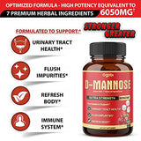 D-Mannose Capsules - 7 Herbs Equivalent to 6050mg with Cranberry, Dandelion, Hibiscus and More - Support Flush Impurities and Urinary Tract Health - 90 Vegan Capsules 3-Month Supply