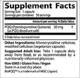Doctor's Best PQQ with BioPQQ, Non-GMO, Vegan, Gluten & Soy Free, 20 mg, 30 Count