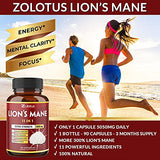 11 in 1 Lions Mane Mushroom Capsules, Equivalent to 5050mg, 3 Month Supply with Cordeyceps, Reishi, Ashwagandha, Panax Ginseng, Focus, Memory and Brain Support Supplement, Immune Support, Energy Pills
