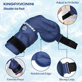 KingPavonini Shoulder Ice Pack Rotator Cuff Cold Therapy, Reusable Gel Ice Pack for Shoulder Injuries, Shoulder Ice Pack Wrap for Pain Relief, Swelling, Shoulders Surgery, Tendonitis, Bursitis, Blue