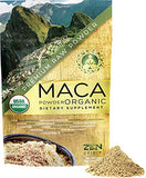 Zen Spirit Maca Root Powder Organic - Peruvian Root Premium Grade Superfood (Raw) - USDA & Vegan Certified - 1 Bag (8oz) - Perfect for Breakfast, Smoothies, Baking & Ice Cream.