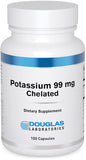 Douglas Laboratories Potassium 99 mg Chelated | Supports Nerve Impulses, Skeletal Muscle Function, and Already Normal Blood Pressure* | 100 Capsules