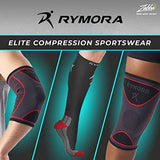 Rymora unisex-adult Leg Compression Socks, Calf Support Sleeves for Legs Pain Relief, Comfortable and Secure Footless for Fitness, Running, and Shin Splints 1 Pack, Pink, Small