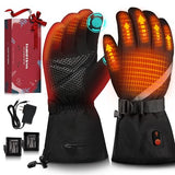 Heated Gloves, Heated Gloves for Men Women Rechargeable Electric Waterproof Thermal Warm Work Winter Gloves Hand Warmers for Cold Weather Work Hunting Fishing Running Cycling Hiking Skiing Motorcycle