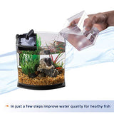 Aqueon LED MiniBow Small Aquarium Fish Tank Kit with SmartClean Technology, Blue, 1 Gallon
