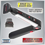 MANGROOMER - ULTIMATE PRO Back Shaver with 2 Shock Absorber Flex Heads, Power Hinge, Extreme Reach Handle and Power Burst