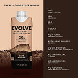 Evolve Plant Based Protein Shake, Café Mocha, 20g Vegan Protein, Dairy Free, No Artificial Sweeteners, Non-GMO, 10g Fiber, 11oz, (12 Pack) (Formula May Vary)