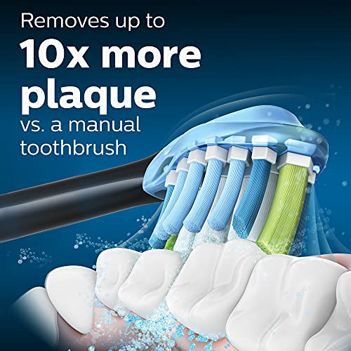 Philips Sonicare Genuine C3 Premium Plaque Control Replacement Toothbrush Heads, 4 Brush Heads, Black, HX9044/95