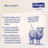 Lantiseptic Moisture Shield Original Skin Protectant – 50% Lanolin Enriched Skin Protectant Barrier Cream for Incontinence – Paraben Free, 3 Jars, 4.5oz Each