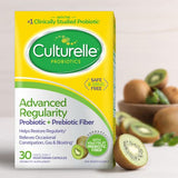 Culturelle Advanced Regularity Daily Probiotic for Women & Men, 30 Count, Probiotic + Prebiotic Fiber Restores Regularity & Reduces Occasional Constipation, Gas & Bloating, Gluten & Soy Free, Non-GMO