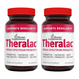 THERALAC Master Supplements 30 Capsules, Pack of 2 - Multi-Strain Probiotic for Optimal Gut Health + Gas & Bloating Relief - Gluten Free - 60 Servings