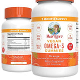 MaryRuth's Vegan Omega 3 Gummies for Adults by 2 Month Supply Sugar Free Supplement with Vitamin C | E | Flaxseed Oil Immune Support | Overall Wellness No Fish Taste | 60 Count
