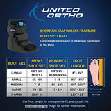 Med Spec ASO Ankle Stabilizer, White, Large & United Ortho Short Air Cam Walker Fracture Boot, Large, Black