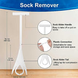 supregear Sock Aid Kit, Wider Sock Stocking Slider, Sock Remover, Shoe Helper with Long Shoe Horn Dressing Aid for Women Men Elderly Pregnant, 34" Adjustable Cords, Easy on Easy Off