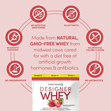 Designer Wellness, Designer Whey, Natural Whey Protein Powder with Probiotics, Fiber, and Key B-Vitamins for Energy, Gluten-Free, Summer Strawberry, 2 lb